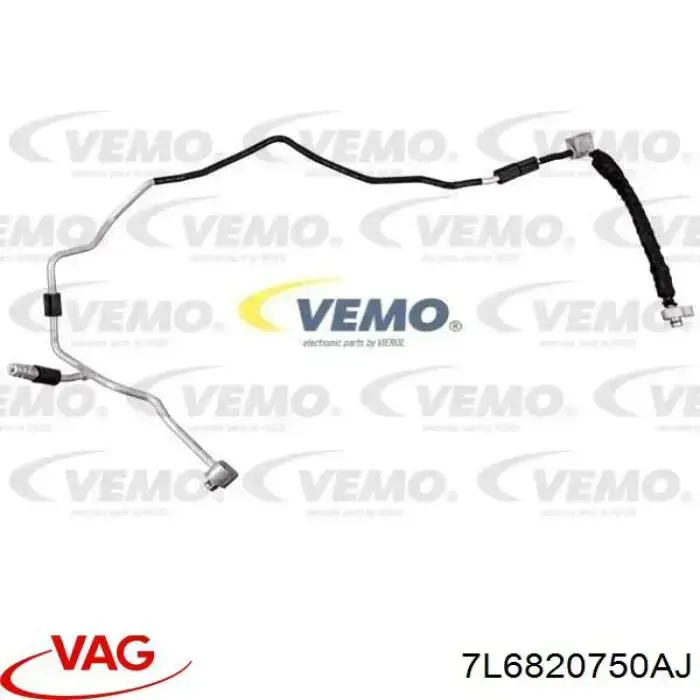 7L6820750AJ VAG Mangueira de aparelho de ar condicionado, desde o radiador até o vaporizador