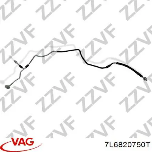 7L6820750T VAG Mangueira de aparelho de ar condicionado, desde o radiador até o secador