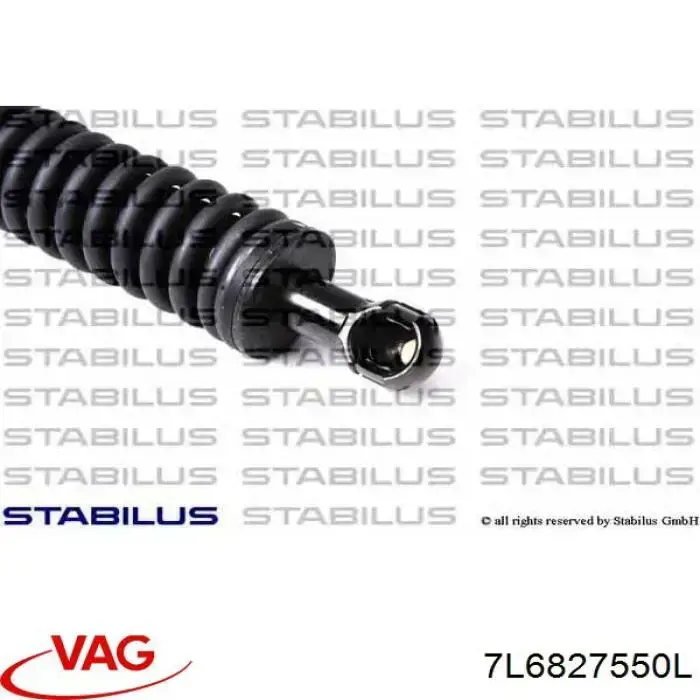 Amortecedor de tampa de porta-malas (de 3ª/5ª porta traseira) VAG 7L6827550L preço, a partir de 36,97 USD