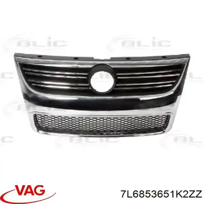 7L6853651K2ZZ VAG Placa sobreposta (carcaça) de grelha do radiador