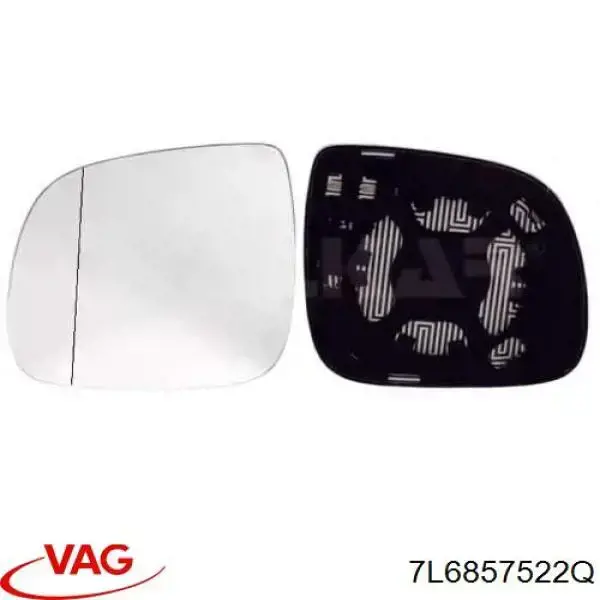 7L6857522Q VAG Elemento espelhado do espelho de retrovisão direito