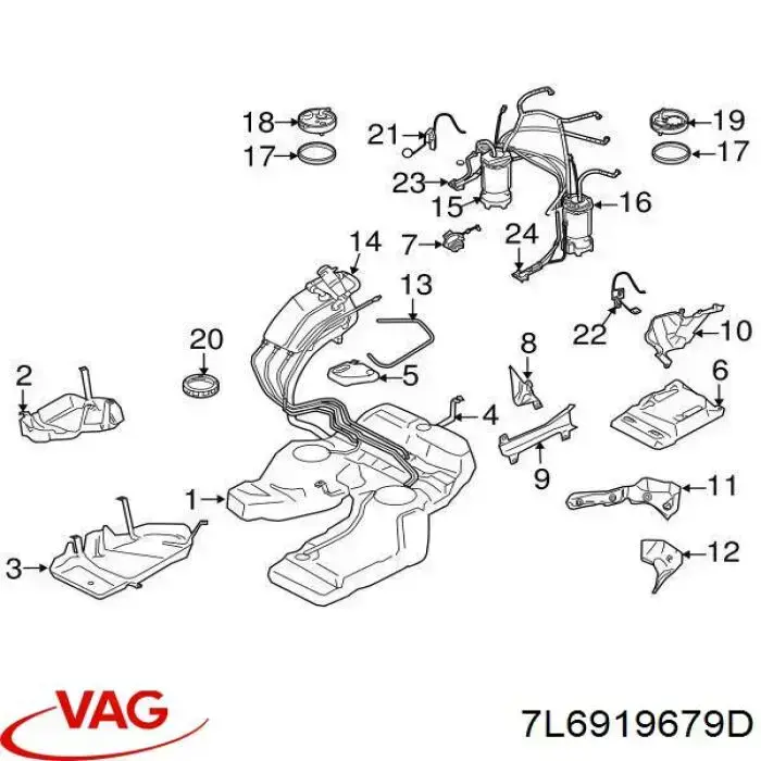 Filtro de combustível VAG 7L6919679D preço, a partir de 247,92 USD