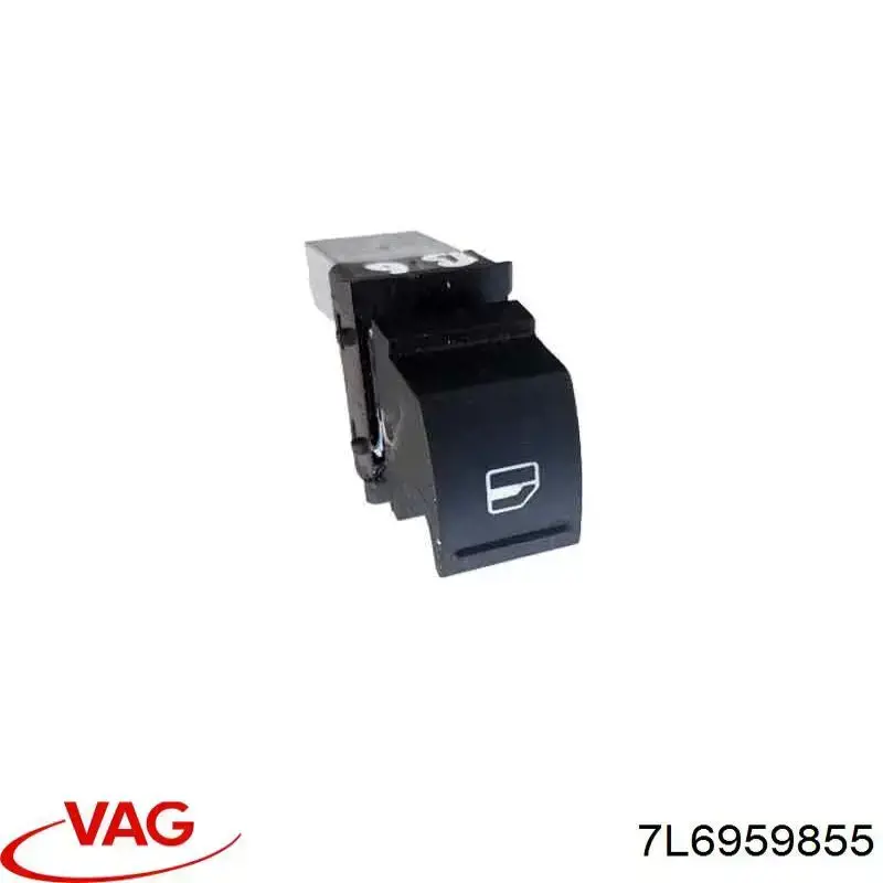 7L6959855 VAG Botão dianteiro direito de ativação de motor de acionamento de vidro