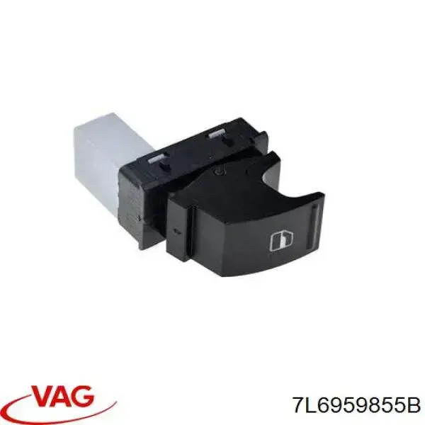 7L6959855B VAG Botão dianteiro direito de ativação de motor de acionamento de vidro