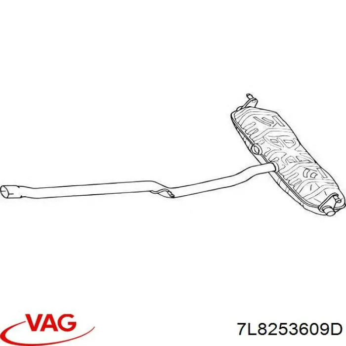 Compre 7L8253609D VAG Silenciador, parte traseira