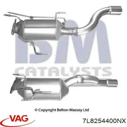 7L8254400NX VAG Filtro de partículas do sistema dos gases de escape