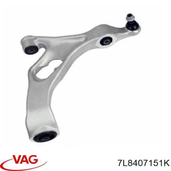 Braço oscilante inferior esquerdo de suspensão dianteira VAG 7L8407151K preço, a partir de 146,42 USD