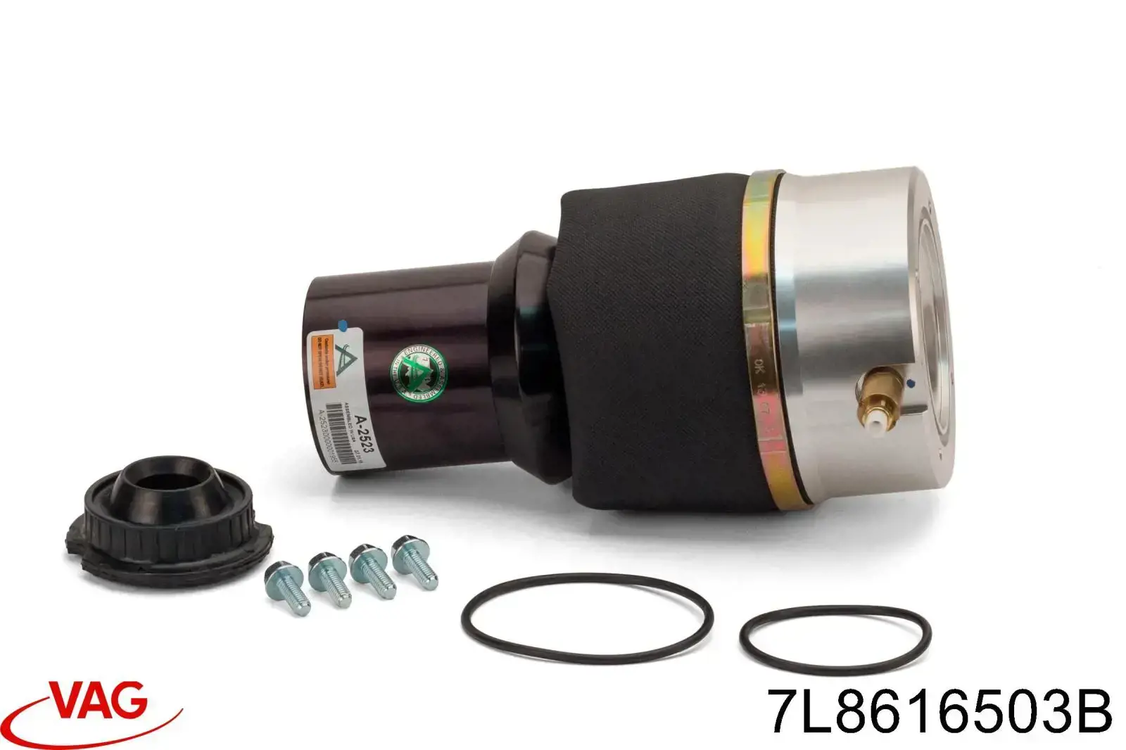 7L8616503B VAG Coxim pneumático (suspensão de lâminas pneumática) do eixo traseiro