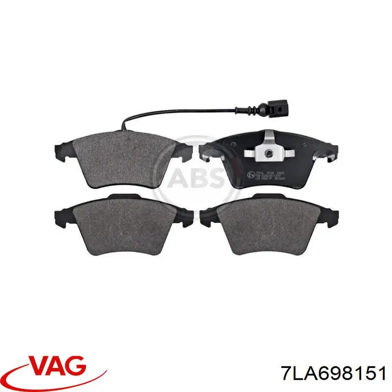 Sapatas do freio dianteiras de disco VAG 7LA698151 preço, a partir de 45,16 USD