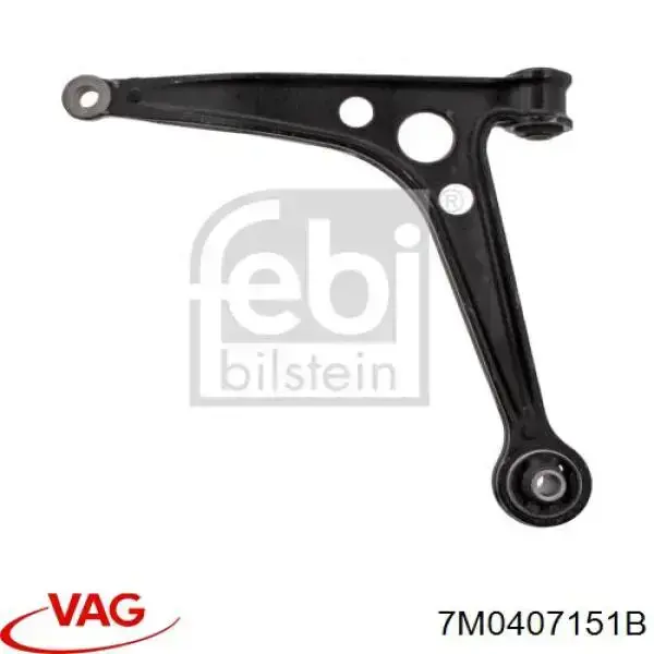 Compre 7M0407151B VAG Braço oscilante inferior esquerdo de suspensão dianteira