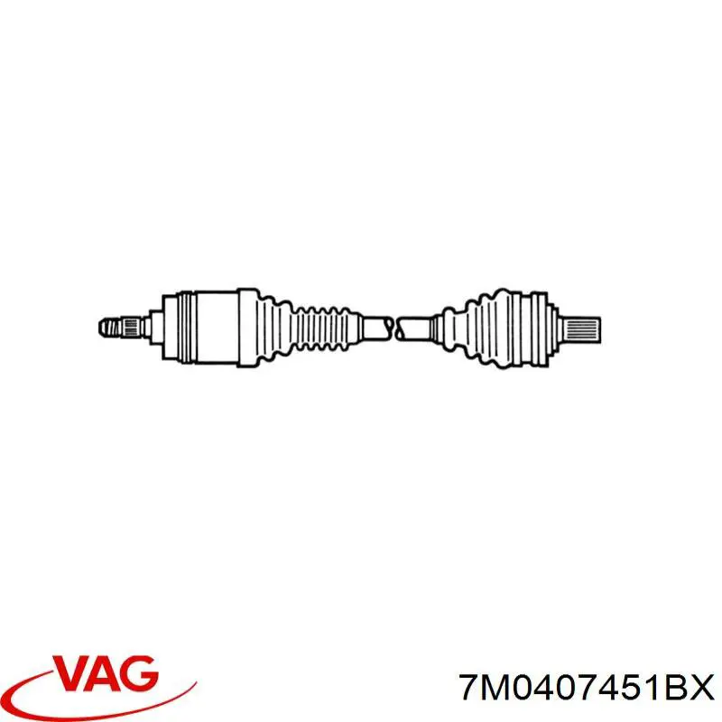 Compre 7M0407451BX VAG Semieixo (acionador) dianteiro esquerdo