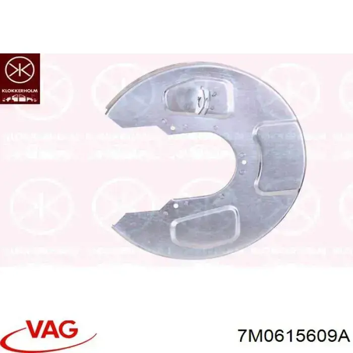 7M0615609A VAG Proteção esquerda do freio de disco traseiro