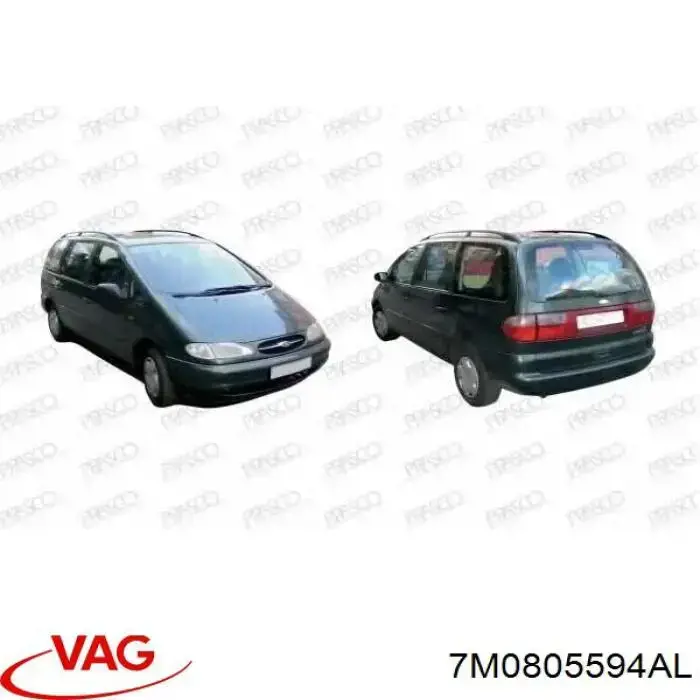Compre 7M0805594AL VAG Suporte do radiador montado (painel de montagem de fixação das luzes)