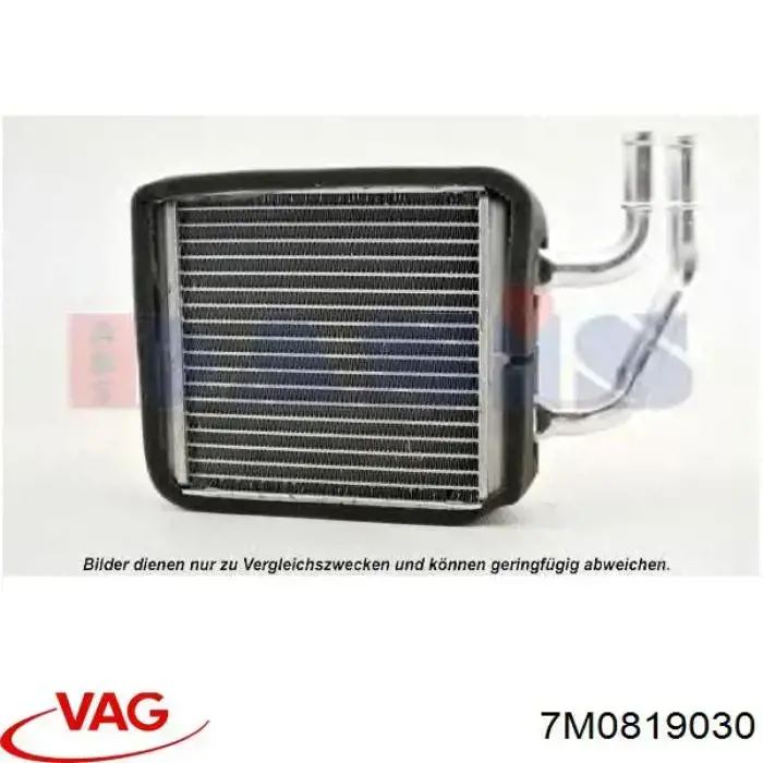 Radiador de forno (de aquecedor) VAG 7M0819030 preço, a partir de 41,99 USD