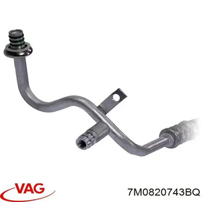 7M0820743BQ VAG Mangueira de aparelho de ar condicionado, desde o compressor até o radiador