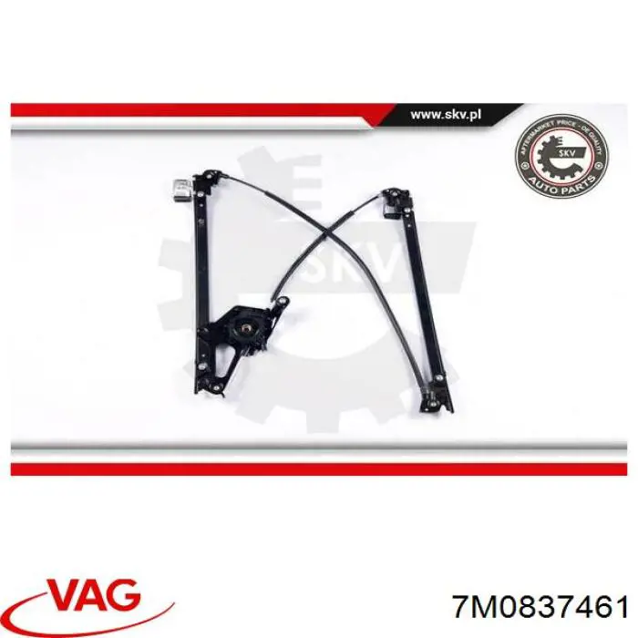 Compre 7M0837461 VAG Mecanismo de acionamento de vidro da porta dianteira esquerda
