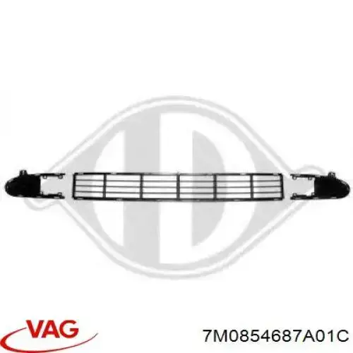 Grelha central do pára-choque dianteiro VAG 7M0854687A01C preço, a partir de 21,55 USD