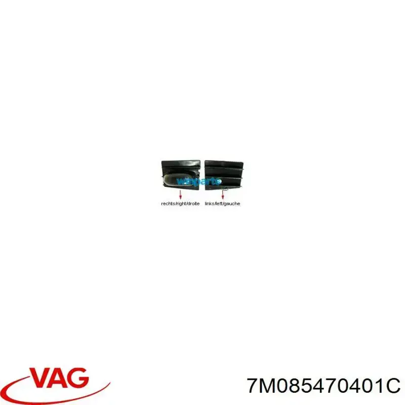 Compre 7M085470401C VAG Tampão dianteira do pára-choque do gancho de reboque