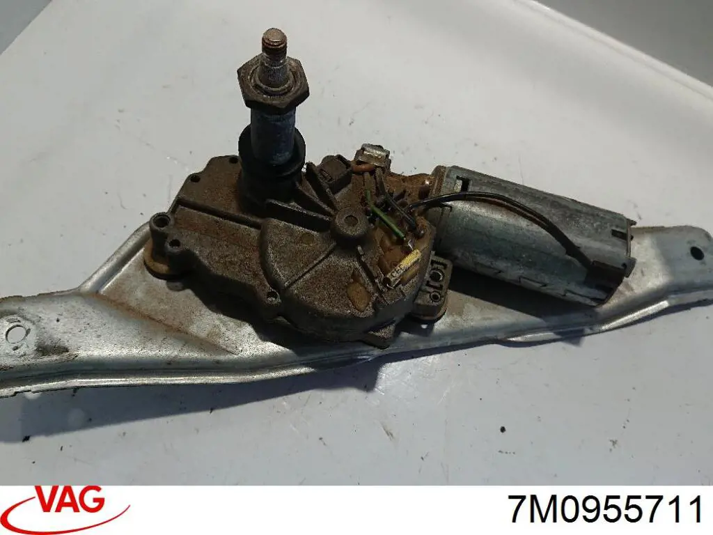 Motor de limpador pára-brisas de vidro traseiro 7M0955711 VAG