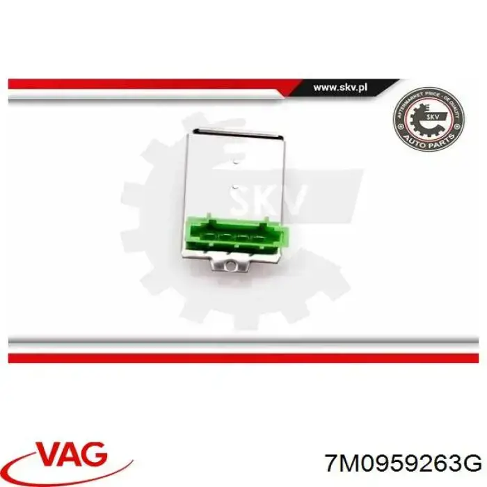 7M0959263 VAG Resistor (resistência) de ventilador de forno (de aquecedor de salão)