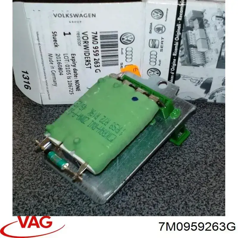 Resistor (resistência) de ventilador de forno (de aquecedor de salão) 9550KST3 Polcar