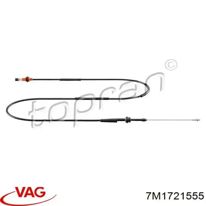 Cabo/pedal de gás (de acelerador) Volkswagen Sharan I 7M8, 7M9, 7M6