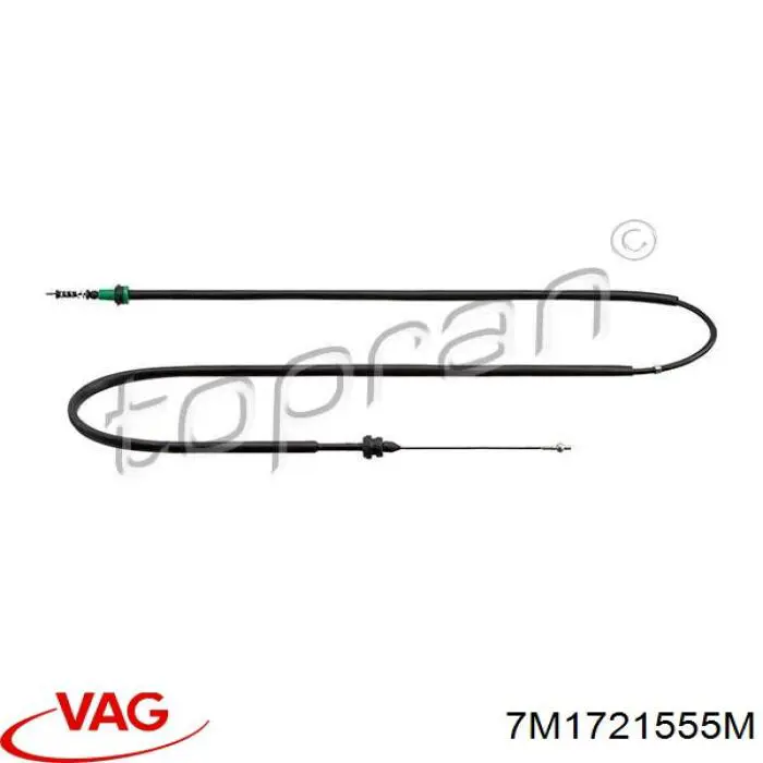 7M1721555M VAG Cabo/pedal de gás (de acelerador)