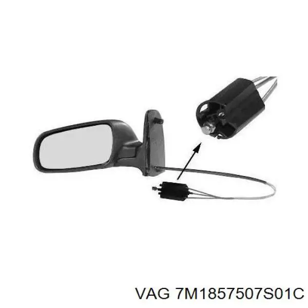 Compre 7M1857507S01C VAG Espelho de retrovisão esquerdo