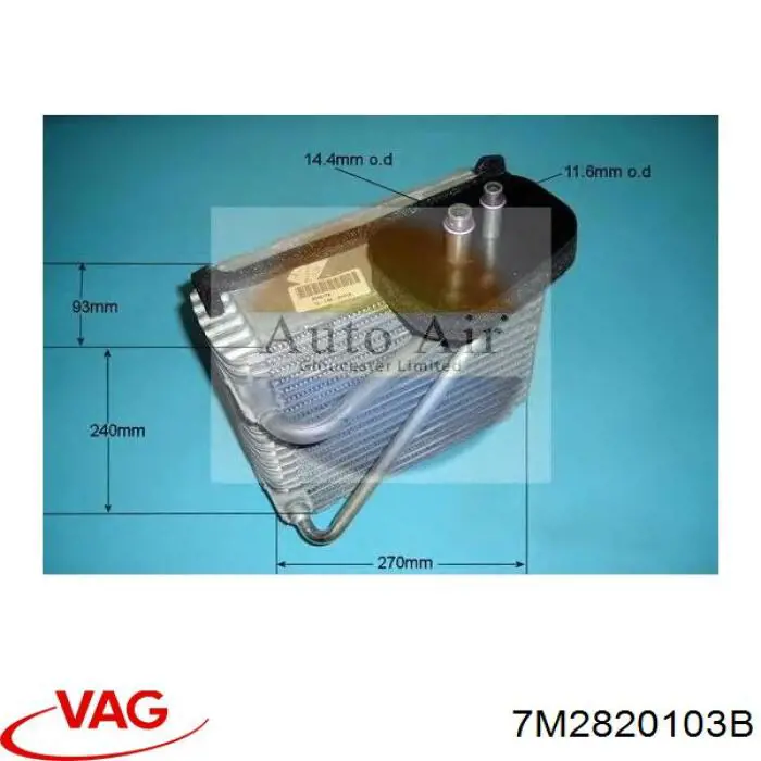 Vaporizador de aparelho de ar condicionado VAG 7M2820103B preço, a partir de 221,04 USD