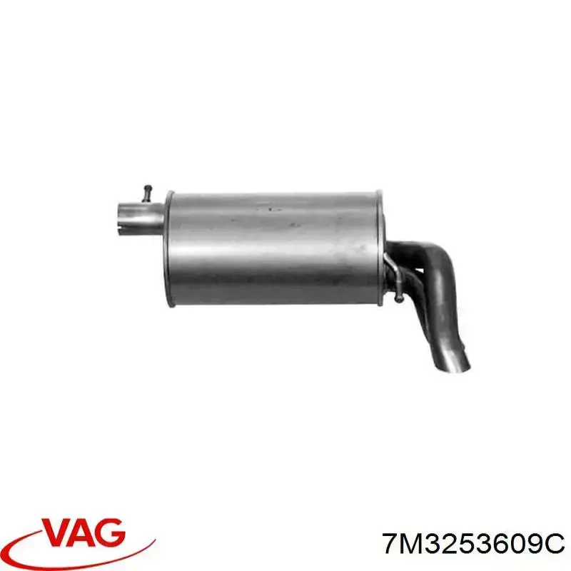 Compre 7M3253609C VAG Silenciador, parte traseira