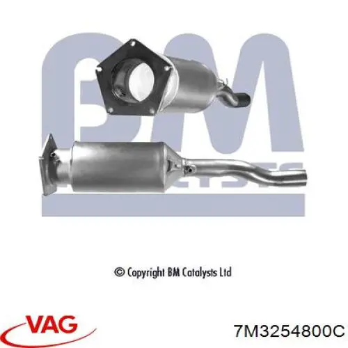 Filtro de partículas do sistema dos gases de escape VAG 7M3254800C preço, a partir de 311,61 USD
