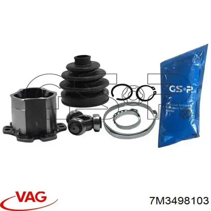 Compre 7M3498103 VAG Junta homocinética interna dianteira