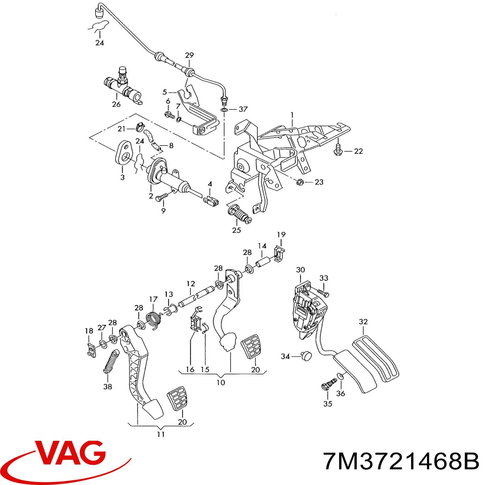 Válvula de controlo de acionamento hidráulico de embraiagem VAG 7M3721468B preço, a partir de 63,26 USD