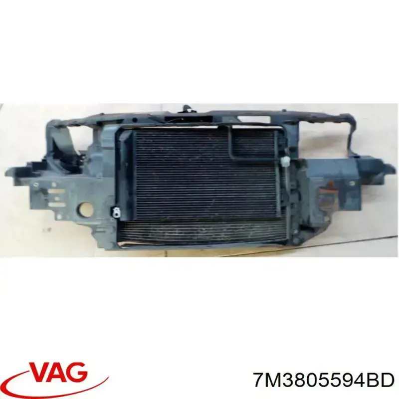 7M3805594BD VAG Suporte do radiador montado (painel de montagem de fixação das luzes)