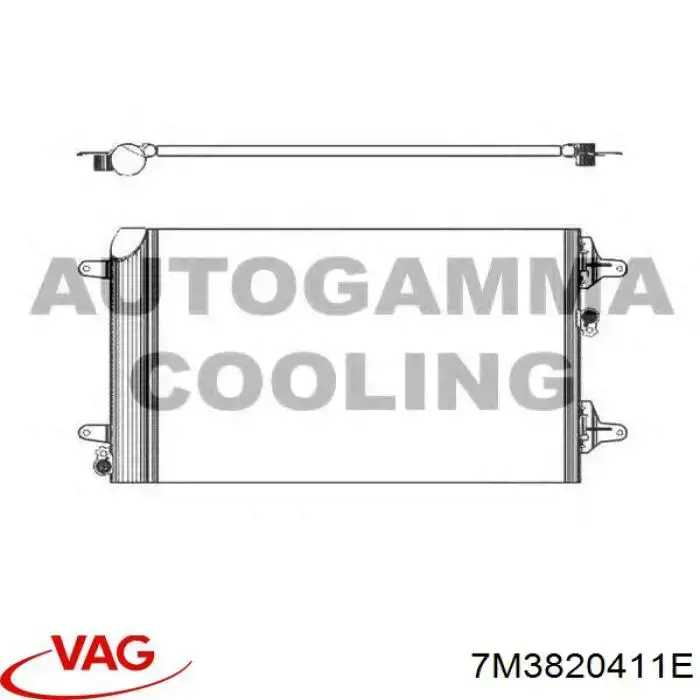 7M3820411E VAG Radiador de aparelho de ar condicionado