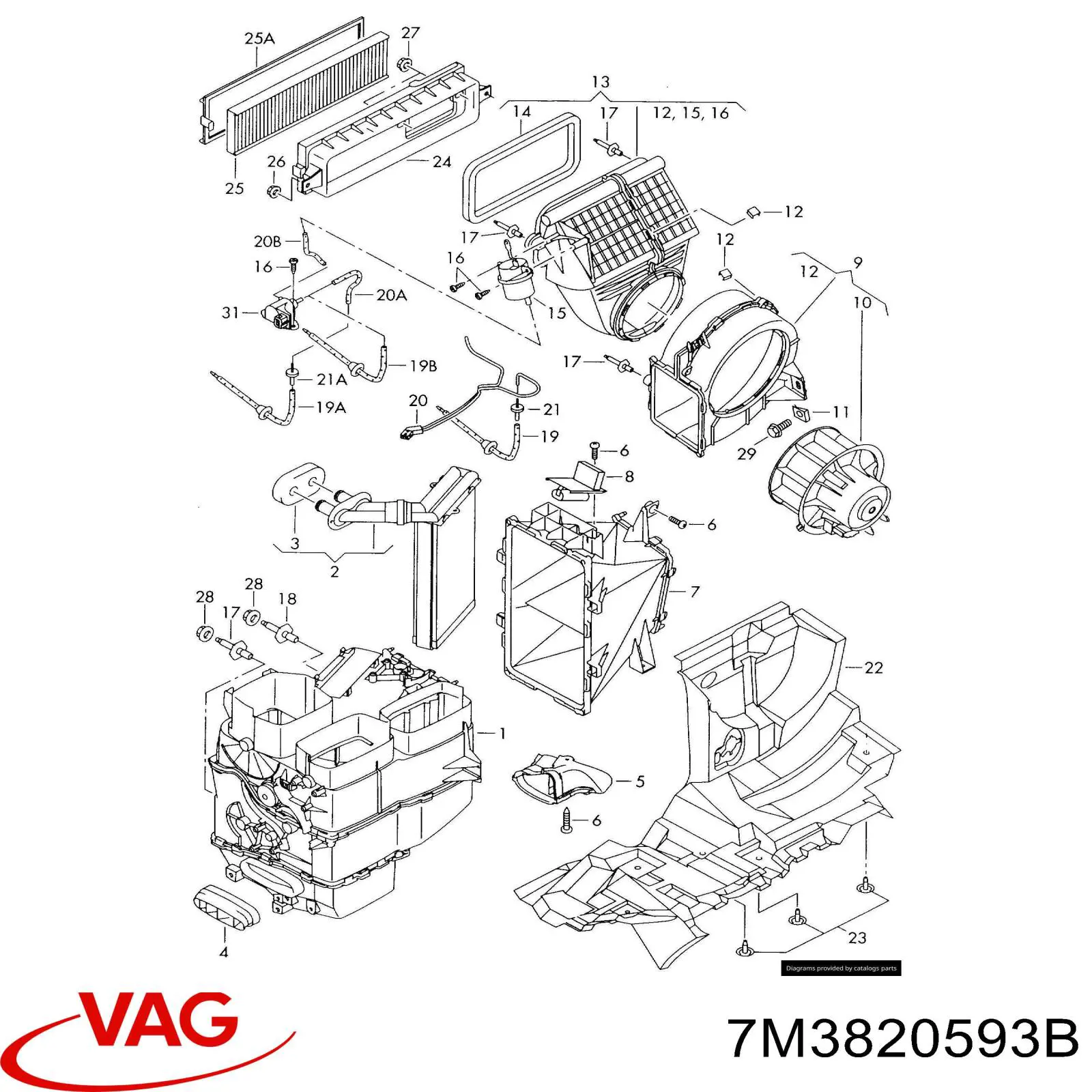  VAG 7M3820593B preço, a partir de 106,86 USD