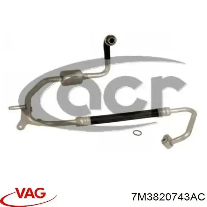 7M3820743AC VAG Mangueira de aparelho de ar condicionado, desde o vaporizador até o compressor