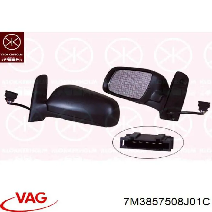 Compre 7M3857508J01C VAG Espelho de retrovisão direito