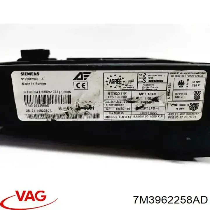  VAG 7M3962258AD preço, a partir de 3406,00 USD