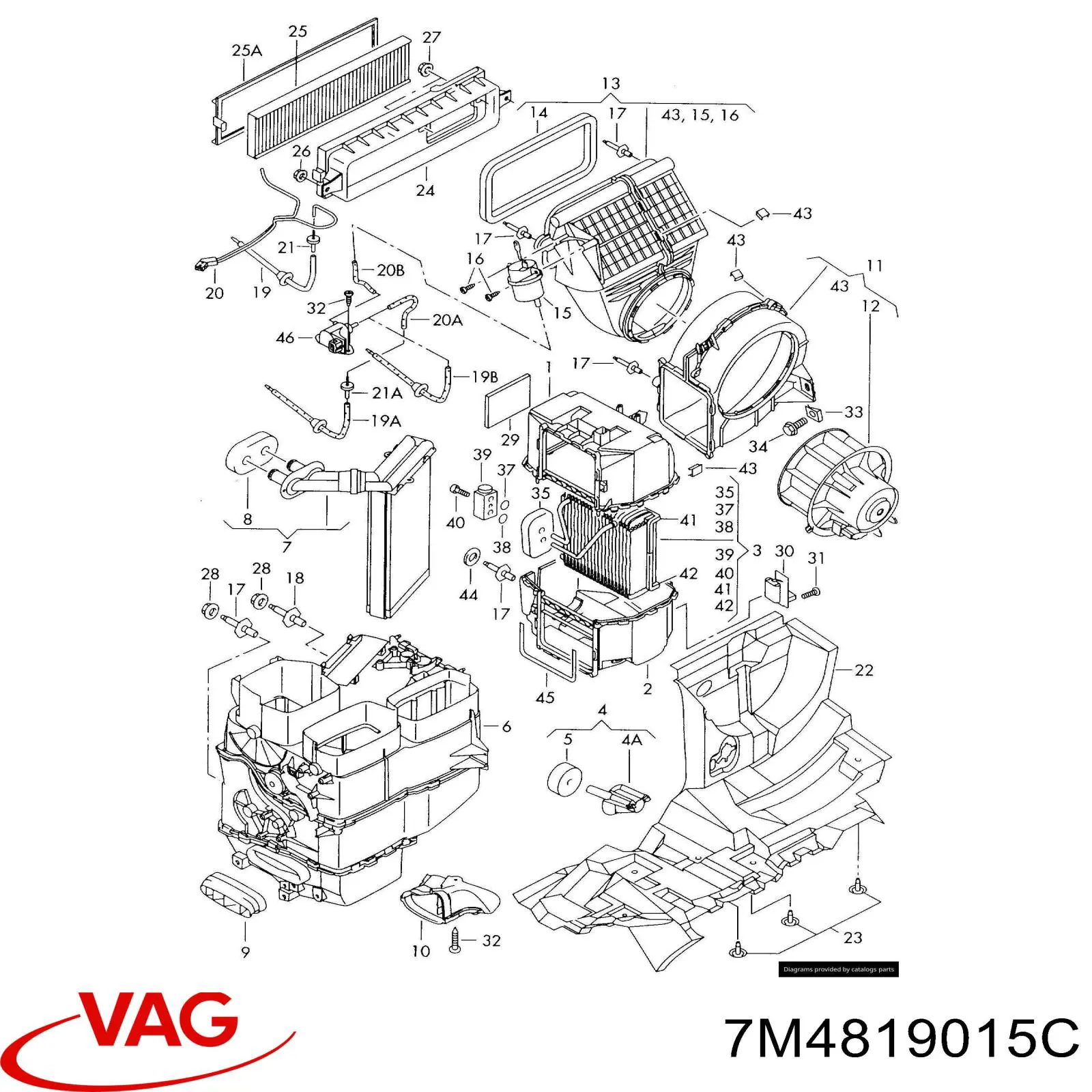 Motor de ventilador de forno (de aquecedor de salão) VAG 7M4819015C preço, a partir de 466,63 USD