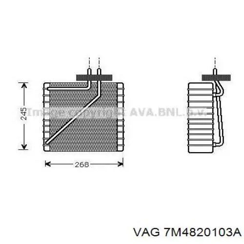 Vaporizador de aparelho de ar condicionado VAG 7M2820103 preço, a partir de 221,04 USD