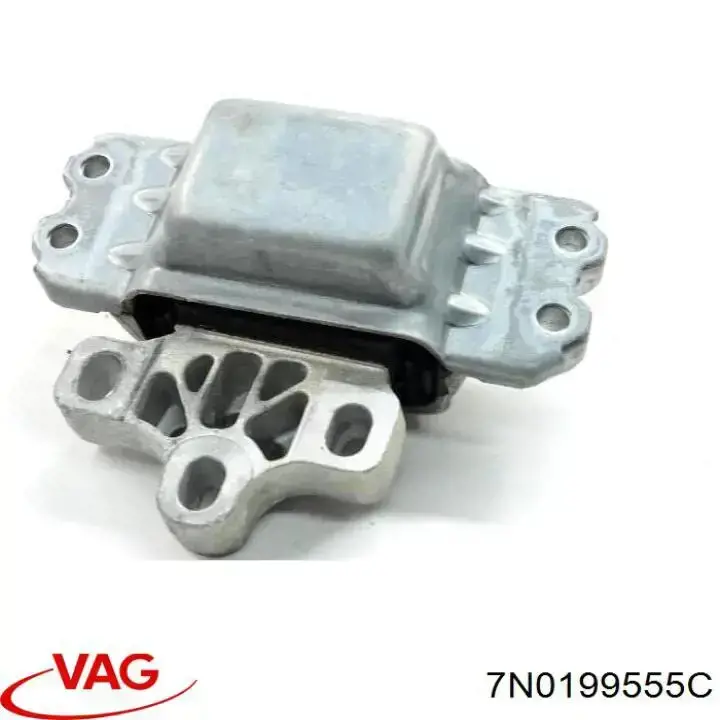 7N0199555C VAG Coxim (suporte) esquerdo de motor
