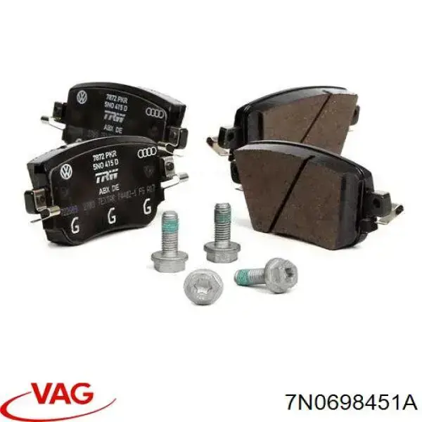Sapatas do freio traseiras de disco VAG 7N0698451A preço, a partir de 33,35 USD