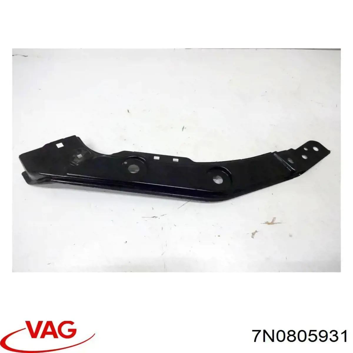 7N0805931 VAG Suporte esquerdo do radiador (painel de montagem de fixação das luzes)