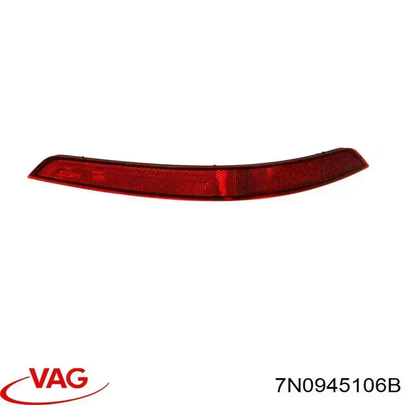 Compre 7N0945106B VAG Retrorrefletor (refletor) do pára-choque traseiro direito