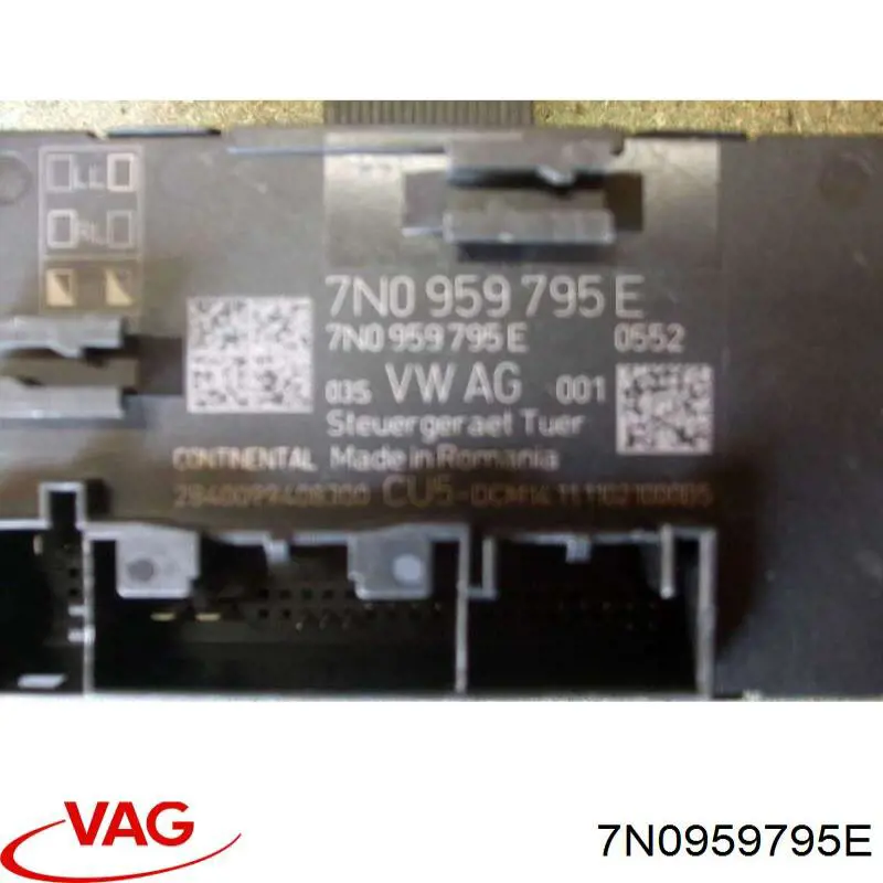 7N0959795D VAG Módulo de conforto da porta traseira