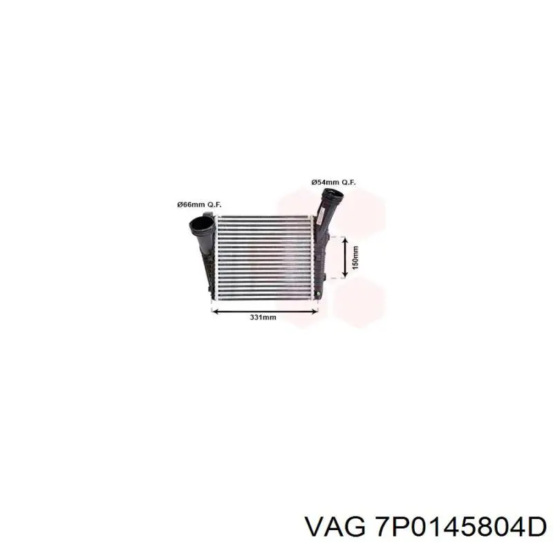 Compre 7P0145804D VAG Radiador de intercooler