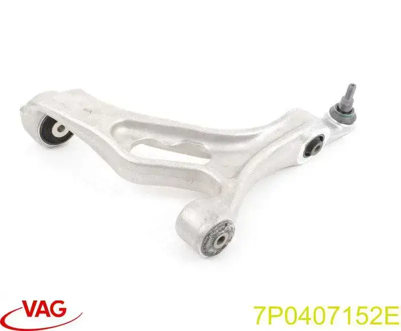 7P0407152E VAG Braço oscilante inferior direito de suspensão dianteira