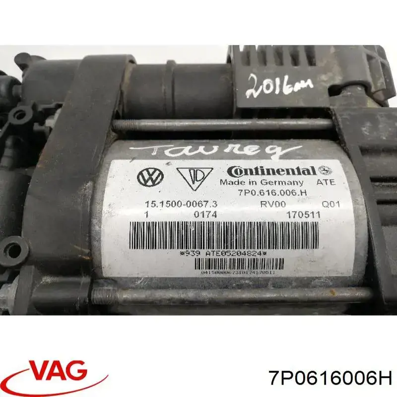 Compre 7P0616006H VAG Compressor de bombeio pneumático (de amortecedores)