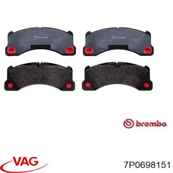Sapatas do freio dianteiras de disco VAG 7P0698151 preço, a partir de 62,71 USD